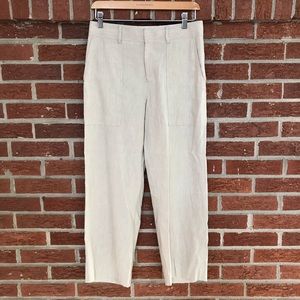 Club Monaco Linen Blend Cream Pants Slacks Size 2